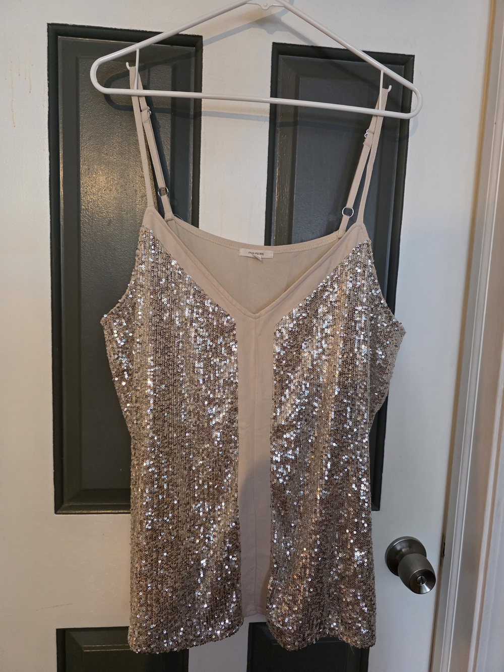 Maurices Champagne Sequin Cami Tank